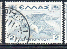 GREECE GRECIA ELLAS 1935 AIR POST MAIL AIRMAIL MYTHOLOGICAL IRIS 2d USED USATO OBLITERE' - Oblitérés