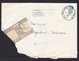 Belgium: Cover, 1985, 1 Stamp, King, Cancel Received Damaged, Repaired, Postal Label / Seal (minor Damage) - Cartas & Documentos