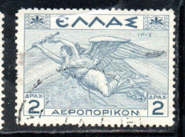 GREECE GRECIA ELLAS 1935 AIR POST MAIL AIRMAIL MYTHOLOGICAL IRIS 2d USED USATO OBLITERE' - Gebruikt