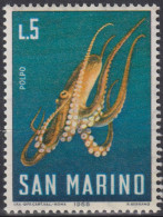 1966 San Marino ** Mi:SM 873, Sn:SM 647, Yt:SM 680, Polpo, Common Octopus (Octopus Vulgaris), Meeresleben - Neufs