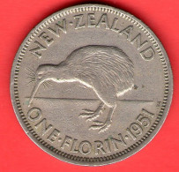 Nuova Zelanda - New Zealand - 1951 - One Florin - SPL/XF - Come Da Foto - New Zealand