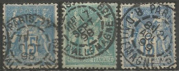 France - Sage - Quartiers De Paris - Cachet Type A2 AVEC N° Bureau - "PARIS 77 R.D'ALLEMAGNE 139" + Lettres étroites - 1876-1898 Sage (Type II)