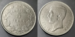 Monnaie Belgique - 1933 - 5 Francs 1 Belga - Albert I en Néerlandais - 5 Francs & 1 Belga