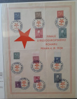 CESKA TCHEQUE TCHEQUIE 1938  B SLAVIA FERENCVAROS Blue Finale Day  FOOTBALL FUSSBALL SOCCER CALCIO FOOT FUTBOL Voetbal - Storia Postale