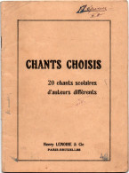 Livret De 20 Chants Choisis - Edition HENRY LEMOINE - - Non Classés