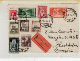 CARTOLINA 1939 STORIA POSTALE BELLA AFFRANCATURA VATICANO FRANCOBOLLI VATICAN POSTCARD STAMP VATIKAN BRIEFMARKEN - Briefe U. Dokumente