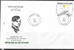 COTE D'IVOIRE 1982  FDC  PICASSO YVERT N°627/631 - Picasso