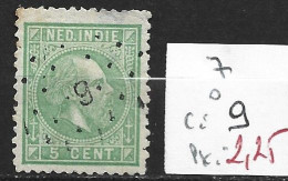 INDES NEERLANDAISES 7 Oblitéré Côte 9 € ( Aminci Haut Droit ) - Niederländisch-Indien