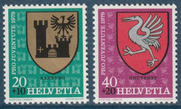 Suisse - YT N° 1072 à 1073 ** - Neuf Sans Charnière - 1978 - Unused Stamps