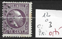 INDES NEERLANDAISES 12 Oblitéré Côte 3 € - Niederländisch-Indien