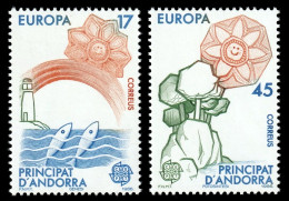 SALE!!! ANDORRA ESPAÑOLA SPANISH ANDORRE 1986 EUROPA CEPT NATURE PROTECTION 2 Stamps Set MNH ** - 1986