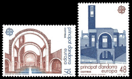 SALE!!! ANDORRA ESPAÑOLA SPANISH ANDORRE 1987 EUROPA CEPT MODERN ARCHITECTURE 2 Stamps Set MNH ** - 1987