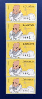 España Spain 1996, LITERATURA CERVANTES NEGRO, ATM, Tira De 5, PAPEL SEMI FOSFORESCENTE, VALOR 1 PTS, ** - Machine Labels [ATM]