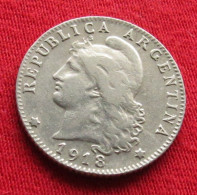 Argentina 20 Centavos 1918 KM# 36 *VT Argentine Argentinie - Argentine