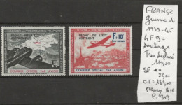 TIMBRE DE FRANCE GUERRE DE 1939-45   Nr 4 F  G G SURCHARGE TRES DEPLACE-5 F **MNH COTE 132.00  € - Francobolli Di Guerra