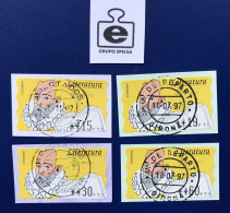 España Spain 1996, LITERATURA CERVANTES, ATM EPELSA, SERIE 1996, PAPEL SEMI FOSFORESCENTE, USADO EN PTS - Viñetas De Franqueo [ATM]