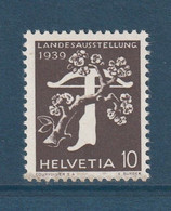 Suisse - YT N° 338 ** - Neuf Sans Charnière - 1939 - Neufs
