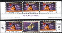 VEREINTE NATIONEN, UNO WIEN 1996,  MI 219,  2 X DREIERSTREIFEN Mit ZIERFELD , UNGEBRAUCHT - Unused Stamps