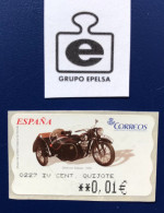 España Spain 1996, LITERATURA CERVANTES, 1 ETIQUETAS CON TEXTO " IV CENT. QUIJOT ", EPELSA, RARO!! - Machine Labels [ATM]