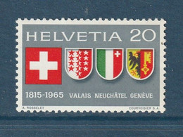 Suisse - YT N° 752 ** - Neuf Sans Charnière - 1965 - Ongebruikt