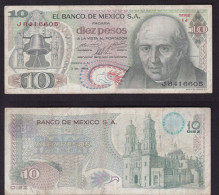 MESSICO 10 PESOS 1969  PIK 63B BB - Mexique