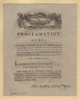 Proclamation Du Roi - 19 Octobre 1790 - Contre Seing Des Lettres Et Paquets Franchises - Directoire Des Postes - 6 Pages - 1701-1800: Précurseurs XVIII