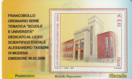 TESSERA FILATELICA VALORE 0,45 EURO LIECO TASSONI (TF1326 - Philatelistische Karten