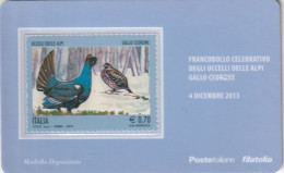 TESSERA FILATELICA VALORE 0,7 EURO GALLO CEDRONE (TF1281 - Philatelistische Karten