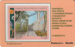 TESSERA FILATELICA VALORE 0,7 EURO GIARDINO DELLA MINERVA (TF1271 - Philatelistische Karten