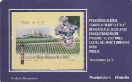 TESSERA FILATELICA VALORE 0,7 EURO CASTEL DEL MONTE BOMBINO (TF1244 - Philatelic Cards