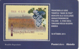 TESSERA FILATELICA VALORE 0,7 EURO TORGIANO ROSSO (TF1240 - Philatelic Cards