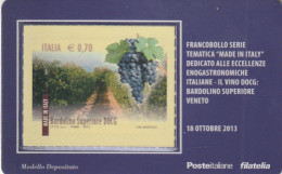 TESSERA FILATELICA VALORE 0,7 EURO BARDOLINO (TF1235 - Philatelic Cards