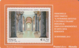 TESSERA FILATELICA VALORE 0,7 EURO SANTA SOFIA BENEVENTO (TF1221 - Tessere Filateliche