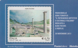 TESSERA FILATELICA VALORE 0,7 EURO ALBA FUCENS (TF1219 - Philatelic Cards