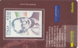 TESSERA FILATELICA VALORE 0,62 EURO DE GASPERI (TF1208 - Philatelic Cards