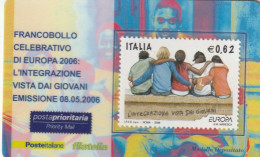 TESSERA FILATELICA VALORE 0,62 EURO INTEGRAZIONE VISTA DAI GIOVANI (TF1194 - Cartes Philatéliques