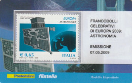 TESSERA FILATELICA VALORE 0,65 EURO ASTRONOMIA (TF1175 - Filatelistische Kaarten