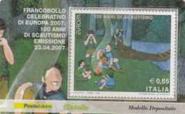 TESSERA FILATELICA VALORE 0,65 EURO SCAUTISMO (TF1178 - Cartes Philatéliques