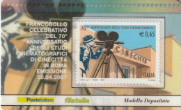 TESSERA FILATELICA VALORE 0,65 EURO CINECITTA (TF1167 - Cartes Philatéliques