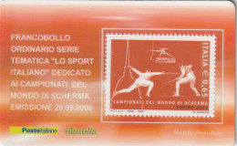 TESSERA FILATELICA VALORE 0,65 EURO SCHERMA (TF1165 - Philatelic Cards