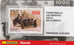 TESSERA FILATELICA VALORE 0,6 EURO MILLE MIGLIA (TF1159 - Cartes Philatéliques