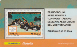 TESSERA FILATELICA VALORE 0,6 EURO GIOCHI MEDITERRANEO (TF1156 - Cartes Philatéliques