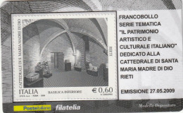 TESSERA FILATELICA VALORE 0,6 EURO CATTEDRALE SANTA MARIA MADRE DI DIO RIETI (TF1152 - Cartes Philatéliques