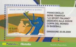 TESSERA FILATELICA VALORE 0,6 EURO BASEBALL (TF1148 - Cartes Philatéliques