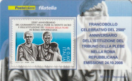 TESSERA FILATELICA VALORE 0,6 EURO TRIBUNO DELLA PLEBE (TF1136 - Philatelic Cards