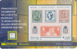 TESSERA FILATELICA VALORE 0,6 EURO REGNO D'ITALIA MONTECITORIO -MOSTRA (TF1109 - Tessere Filateliche