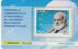 TESSERA FILATELICA VALORE 0,6 EURO SPINELLI (TF1106 - Philatelic Cards