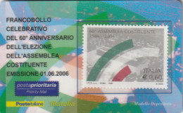 TESSERA FILATELICA VALORE 0,6 EURO ASSEMBLEA COSTITUENTE (TF1094 - Cartes Philatéliques