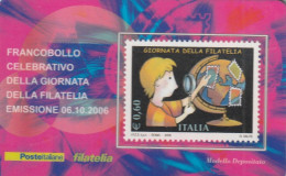 TESSERA FILATELICA VALORE 0,6 EURO GIORNATA FILATELIA (TF1089 - Philatelistische Karten
