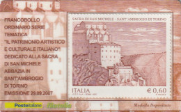 TESSERA FILATELICA VALORE 0,6 EURO ABBAZIA SANT'AMBROGIO (TF1086 - Filatelistische Kaarten